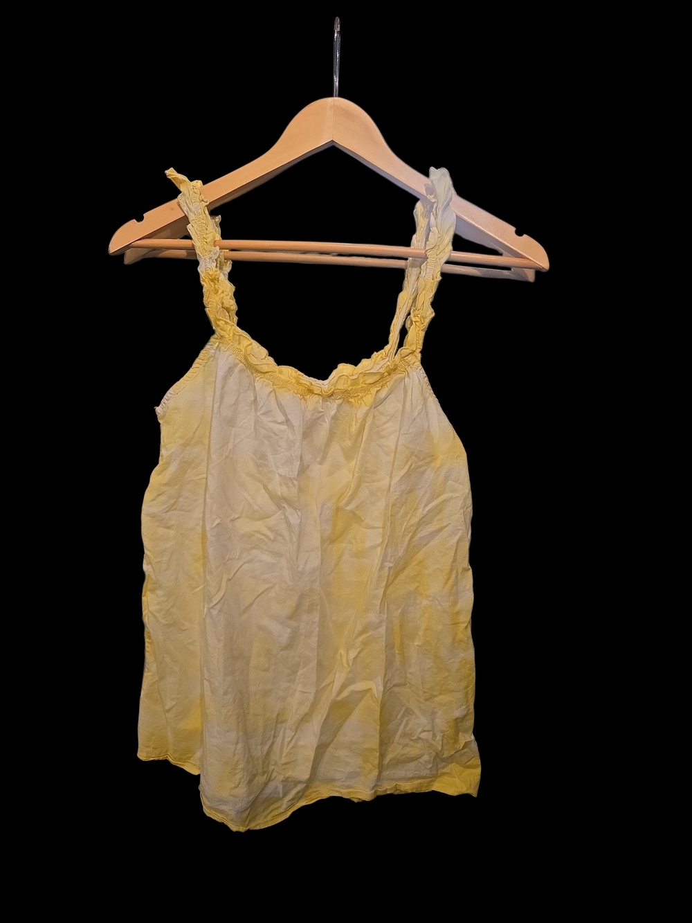 OP Yellow Ruffled Strap Tank Top - Picture 2 of 2